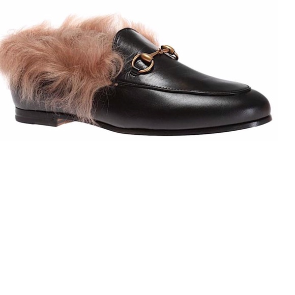 Gucci Leather Beige Fur Princetown Loafer Mules/Slides - Picture 12 of 12